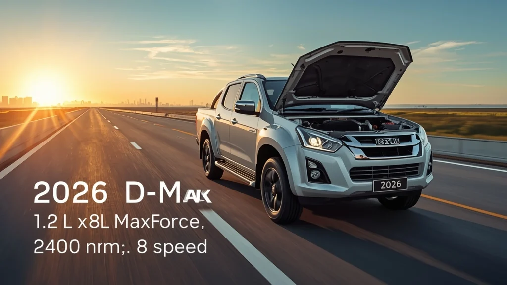 Isuzu D-Max 2026, Isuzu D-Max 2.2L, MaxForce engine, pickup truck fuel efficiency, Isuzu Malaysia, Isuzu D-Max Vietnam, 8-speed automatic gearbox, new pickup specs 1