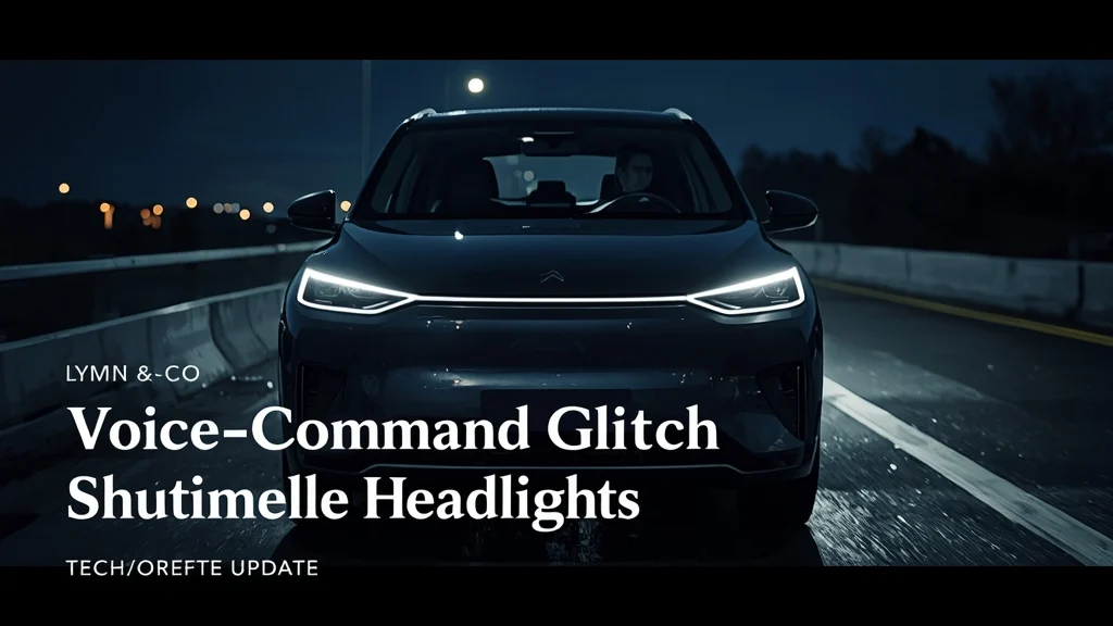 Lynk & Co Z20, voice command accident, electric SUV safety, automotive software update, headlight malfunction, Geely SEA platform, car safety recall 1