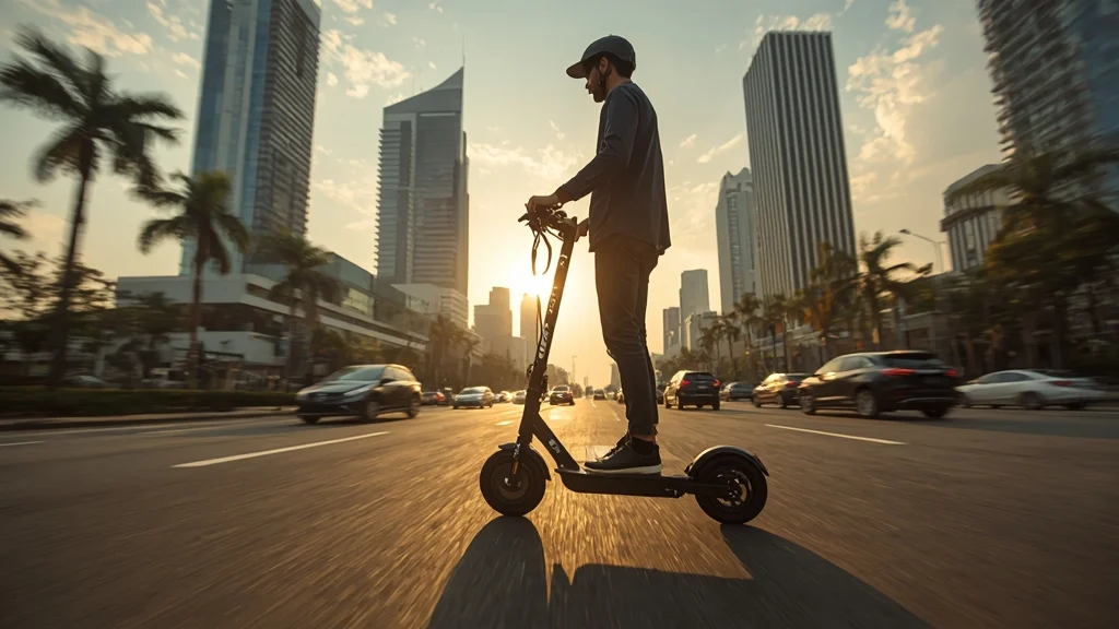 self-balancing electric scooter, Omo X, Omoway, CMG gyro, smart electric motorcycle, urban mobility, electric two-wheeler, autonomous scooter 1