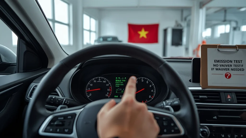 diesel emission test, vehicle inspection Vietnam, diesel car compliance, emission testing process, car registration check, emission waiver, Vietnam motor vehicle inspection 1