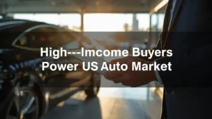 US auto market, car sales USA, high income car buyers, vehicle financing, auto loan payments, car prices, automotive industry trends 1