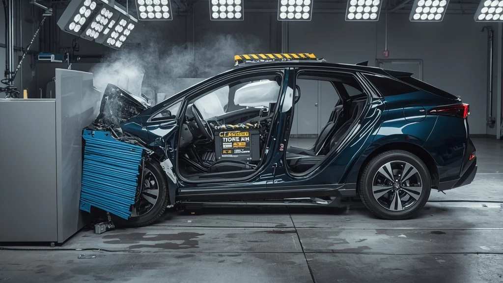 Toyota EV battery safety, electric vehicle crash protection, EV battery crumple zone, electric car safety design, battery impact absorption, EV safety innovation 1