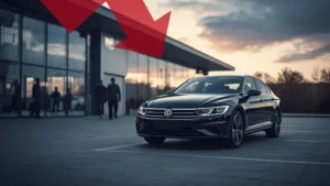 Volkswagen profit decline, Volkswagen layoffs, automotive industry challenges, US tariffs, China market competition, Porsche internal combustion strategy, operating margin 1