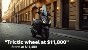 Yamaha Tricity 300 2026, three-wheeler scooter, Blue Core engine, Leaning Multi-Wheel, ABS brakes, airbag scooter, European scooter market, Yamaha 2026 model 1
