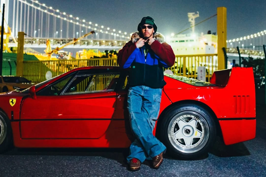 Lewis Hamilton, Ferrari F40, Daikoku PA, JDM culture, Formula 1, supercar burnout, Ferrari Icona Series 6