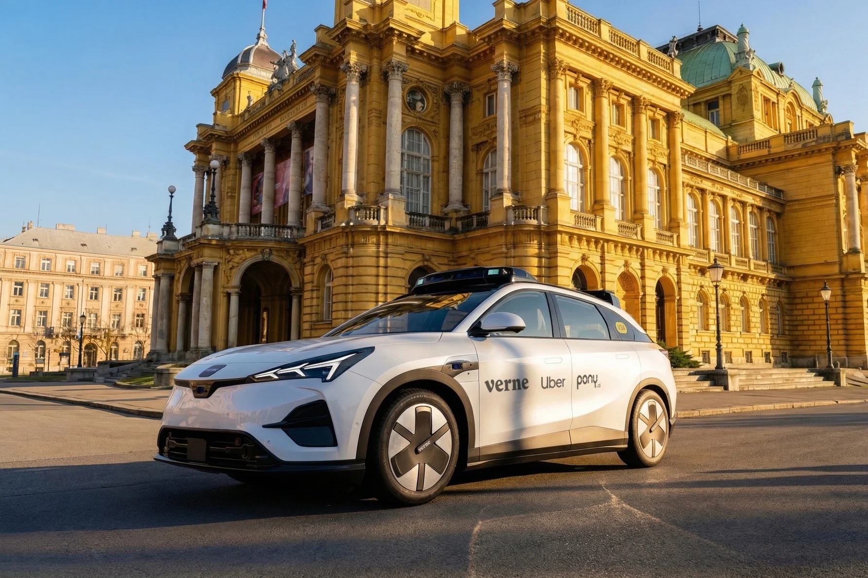 robotaxi, autonomous rideshare, Uber Europe, Pony.ai, Verne startup, Zagreb autonomous taxis, autonomous vehicles Europe, self‑driving cars 2