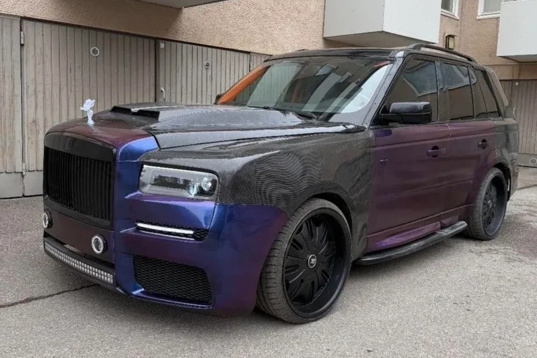 Range Rover Sport modification, Rolls-Royce Cullinan replica, custom SUV Finland, L320 Range Rover, luxury car conversion, modified Range Rover Sport 3