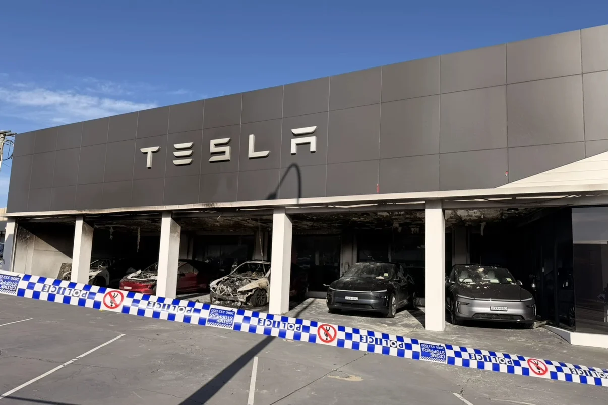Tesla Sydney arson, Tesla showroom fire, EV vandalism, Elon Musk controversy, Tesla Model 3 fire, Tesla Model Y fire, Australia EV news 3