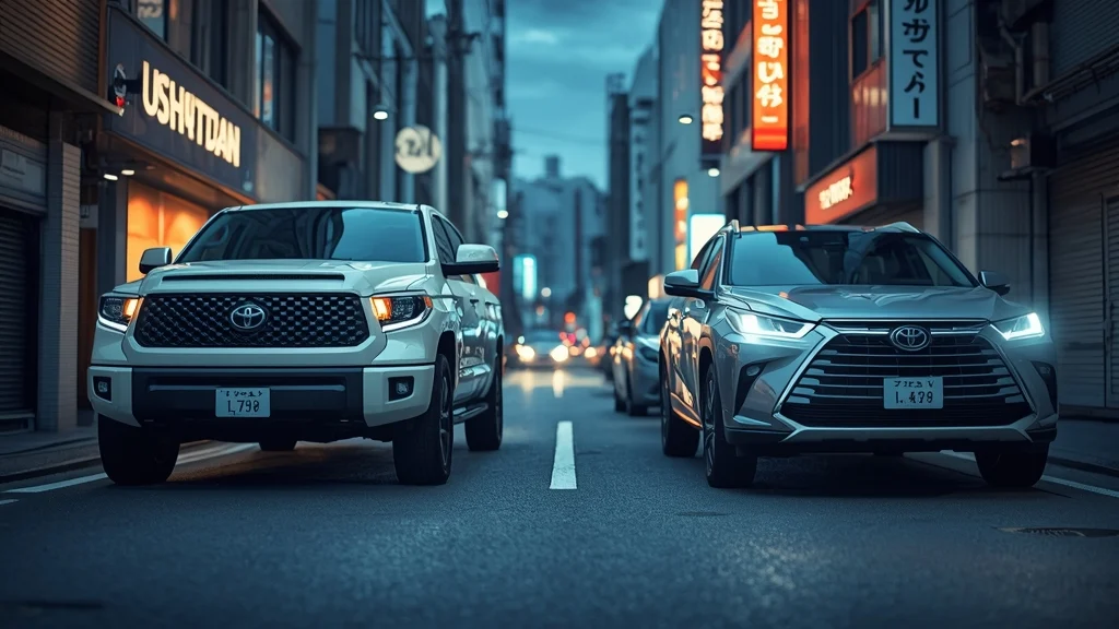 Toyota Tundra Japan, Toyota Highlander Japan, US-made Toyota, automotive imports, Toyota hybrid SUV, Toyota pickup truck 1