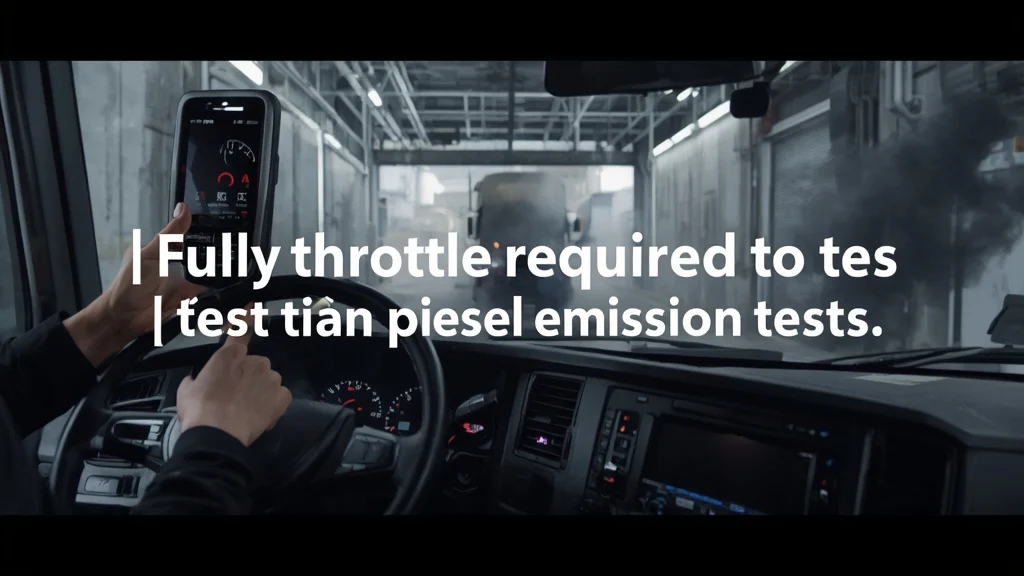 diesel emission test, vehicle inspection, full throttle testing, diesel engine emissions, emission regulations, fuel injection, environmental safety, Vietnam transport 1