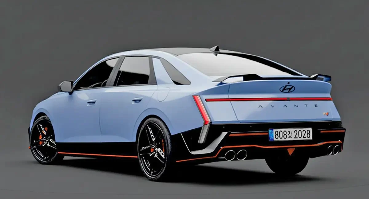 Hyundai Elantra 2027, hybrid sedan, 17-inch display, new car design, P1 prototype, automotive technology, C‑segment sedan 11