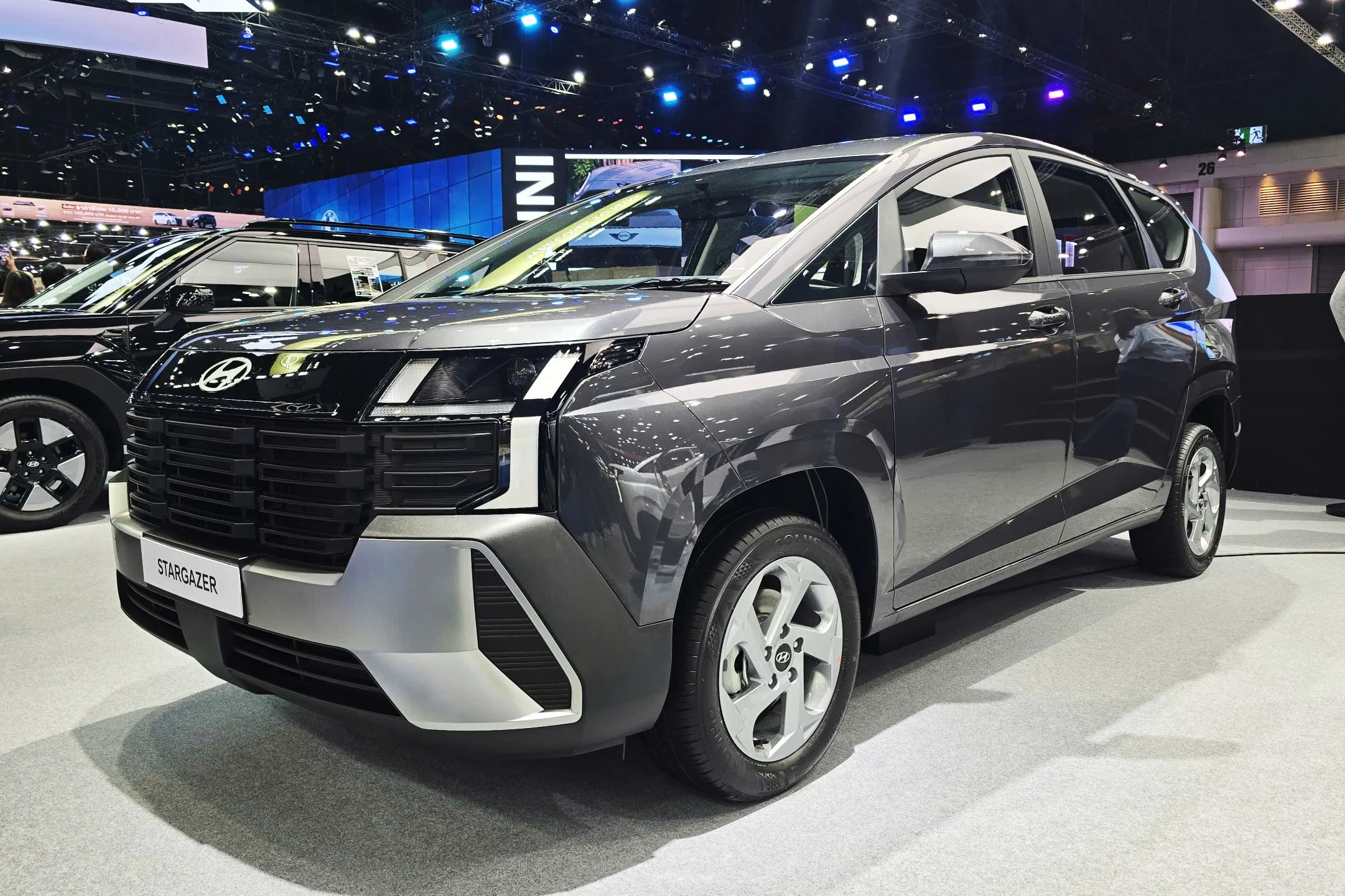 Hyundai Stargazer 2026, Bangkok Motorshow, 7‑seat MPV, Grab vehicle, Thailand car price, Smartstream 1.5L, IVT transmission 2