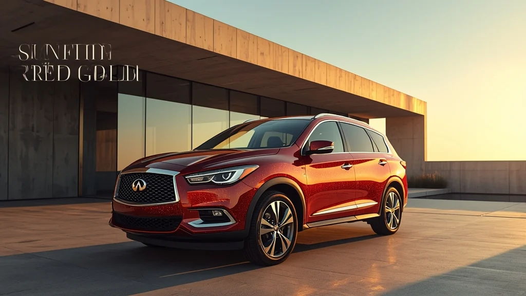 Infiniti QX65, Sunfire Red paint, luxury SUV, gold car paint, Nissan luxury, Infiniti QX65 colors, high-end automotive finish 1