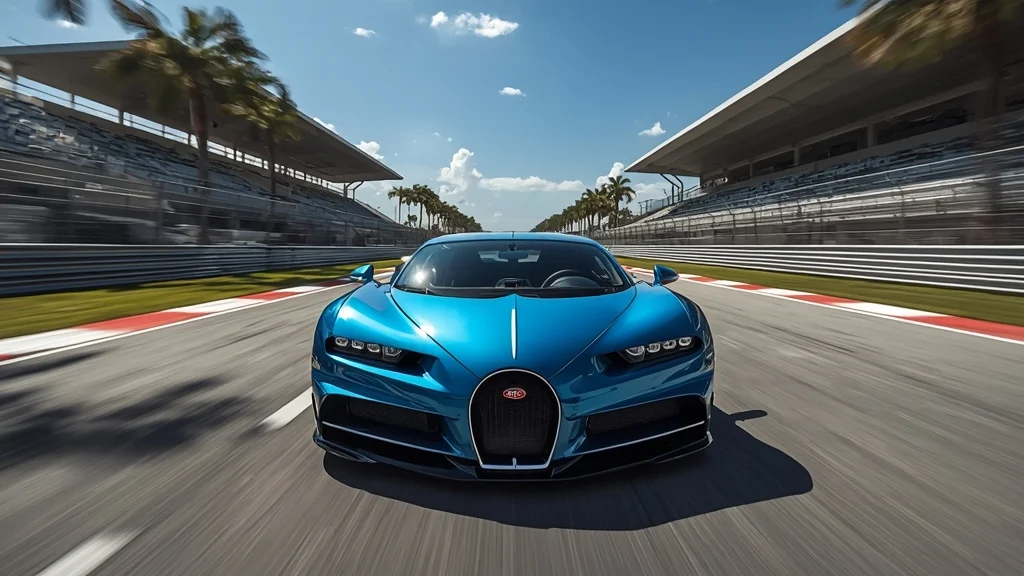 Bugatti Bolide, hypercar track test, Miami Autodrome, supercar driving experience, Bugatti test drive, luxury hypercar, limited edition supercar 1