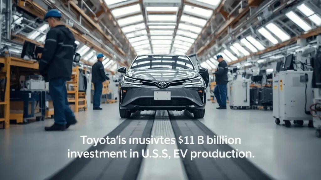 Toyota EV investment, electric vehicle factory Kentucky, Indiana SUV production, US auto industry, Toyota hybrid expansion, automotive manufacturing USA 1
