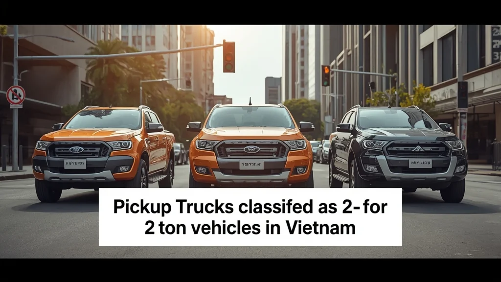 pickup truck classification, Vietnam vehicle regulations, 2 ton truck, Ford Ranger Vietnam, Toyota Hilux, Mitsubishi Triton, registration tax, commercial vehicle 1