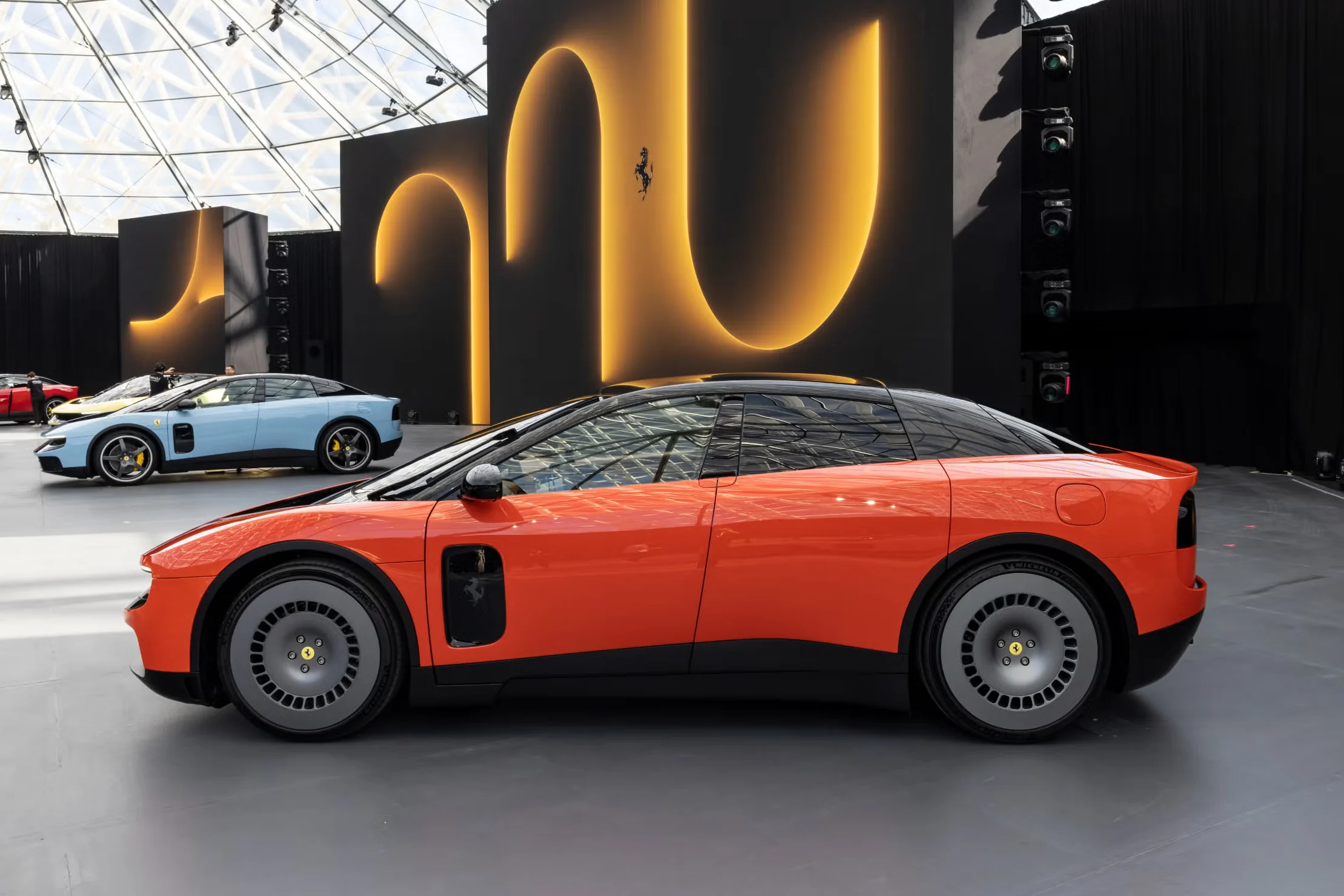 Ferrari Luce, electric supercar, luxury EV, Ferrari stock, EV design controversy, automotive market, electric Ferrari, high‑performance EV 3