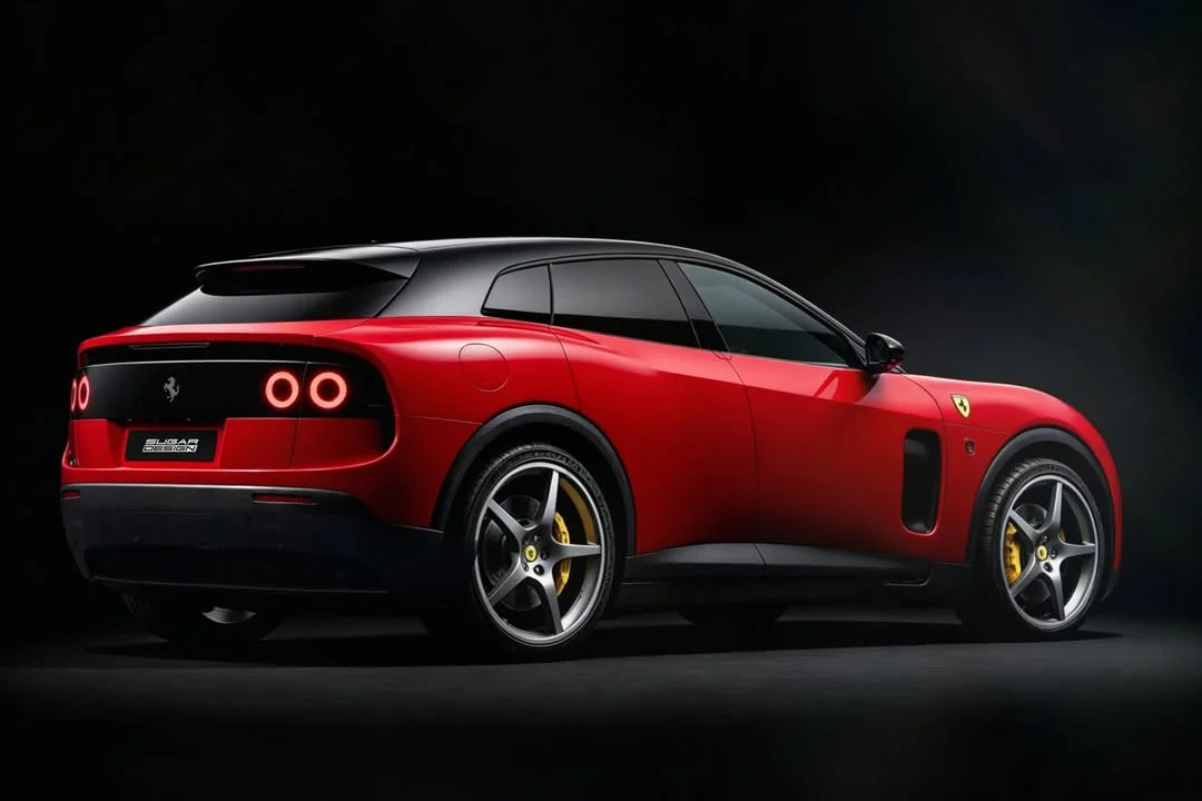 Ferrari Luce, electric supercar, car redesign, automotive concept, electric Ferrari, supercar makeover, EV redesign, Ferrari concept car 9