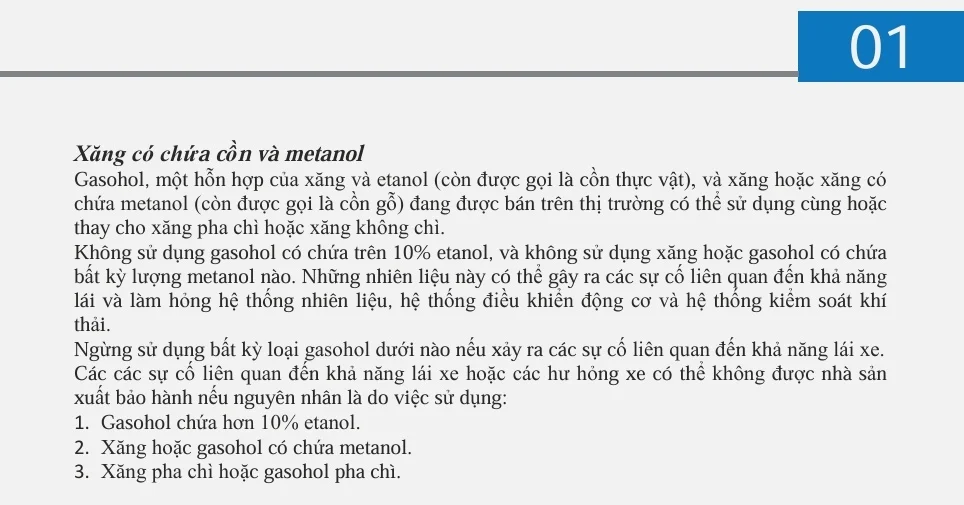 E10 fuel, biofuel compatibility, Honda E10, Toyota E10, Vietnam gasoline, ethanol blend, car manufacturer fuel guide 4