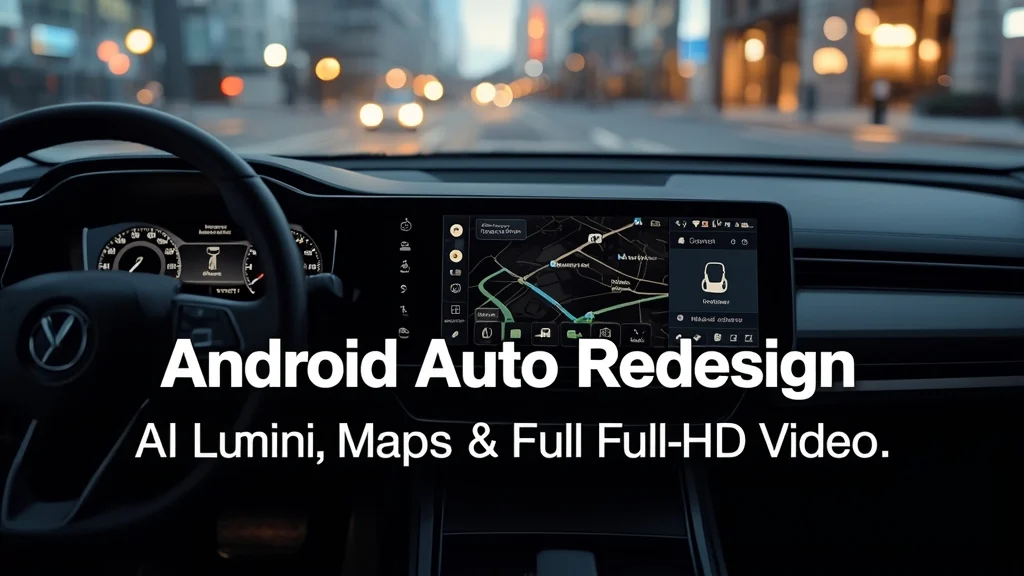 Android Auto, Google Maps, AI navigation, Gemini AI, 3D navigation, automotive UI, full HD video, Dolby Atmos 1