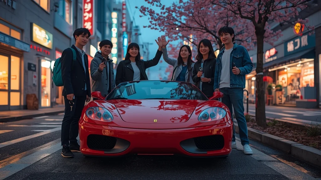 shared supercar, supercar co‑ownership, Japan car sharing, affordable luxury cars, young drivers, Ferrari rental Japan, car subscription service 1