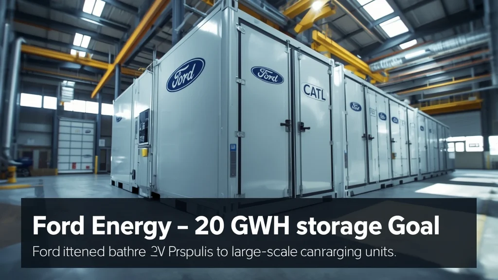 Ford energy storage, EV battery repurposing, Ford Energy, CATL partnership, renewable energy storage, AI data center power, 20 GWh target, EDF contract 1