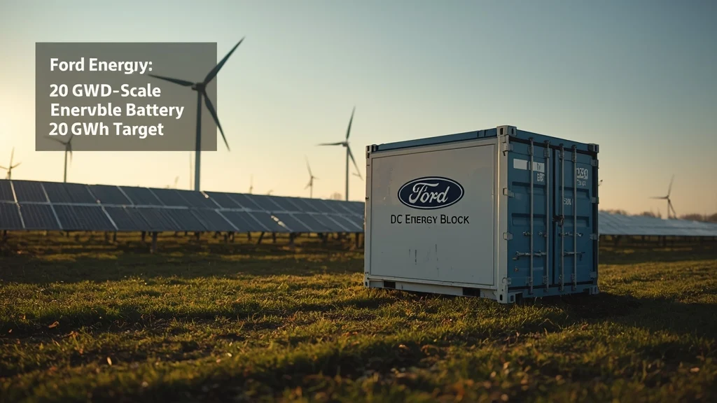 Ford energy storage, battery energy storage system, Ford Energy, BESS, renewable energy storage, electric vehicles, Tesla competition, US power grid 1