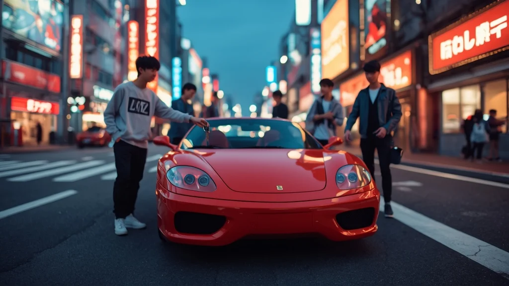 supercar sharing, car subscription Japan, Gen Z luxury cars, Ferrari 360 rental, Japanese car ownership trends, Rendez-Vous service, luxury car club 1
