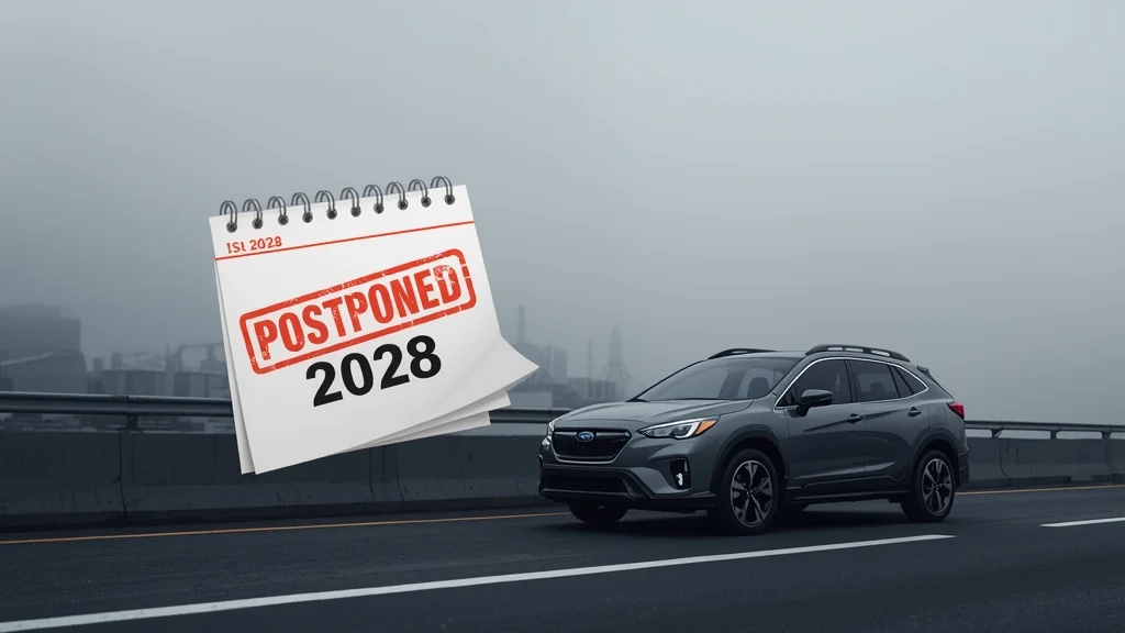 Subaru EV delay, Subaru electric vehicle, electric vehicle market slowdown, Subaru hybrid strategy, EV launch 2028, automotive industry trends, electric car production 1