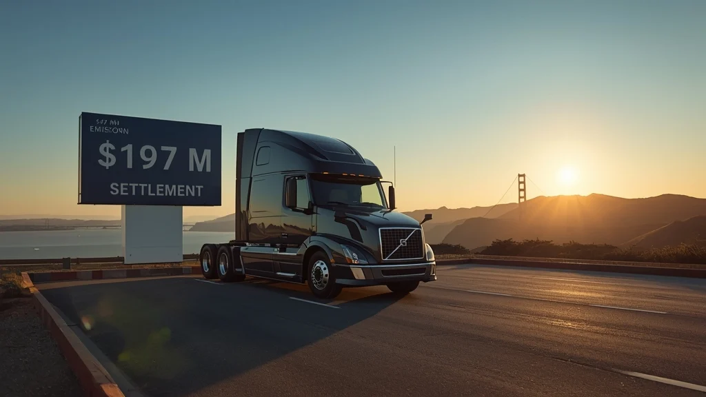 Volvo emissions settlement, California emissions, heavy-duty truck emissions, CARB settlement, automotive emissions compliance, Volvo air quality projects 1