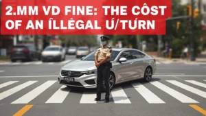 Vietnam traffic laws, traffic fines Vietnam, pedestrian crossing violation, Vietnam Traffic Police, road safety Vietnam, illegal U-turn fine 1