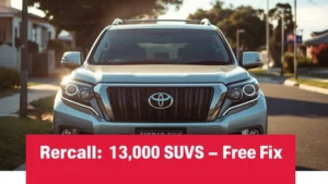 Toyota Land Cruiser Prado recall, Toyota recall Australia, digital instrument cluster fault, Lexus GX recall, OTA software update, SUV safety recall 1