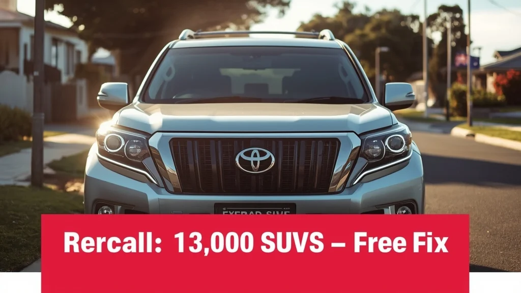 Toyota Land Cruiser Prado recall, Toyota recall Australia, digital instrument cluster fault, Lexus GX recall, OTA software update, SUV safety recall 1
