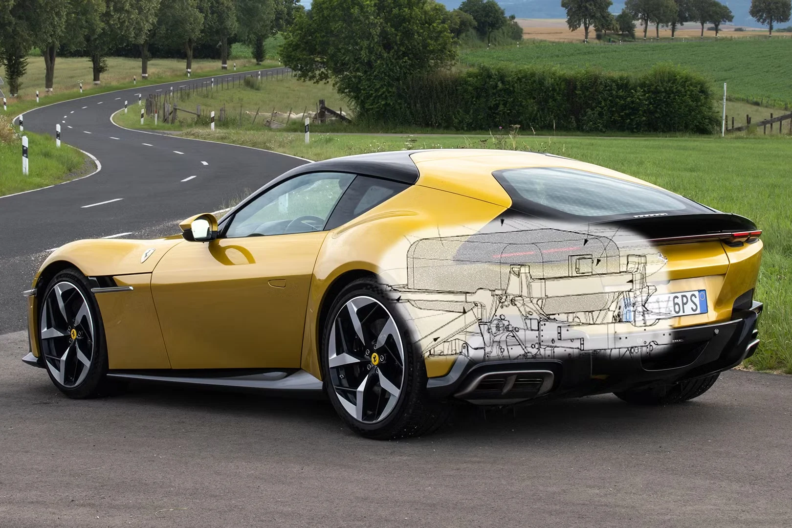 Ferrari hydrogen fuel cell, hydrogen fuel cell car, Ferrari concept car, hydrogen supercar, fuel cell technology, electric vs hydrogen cars, automotive patents 6
