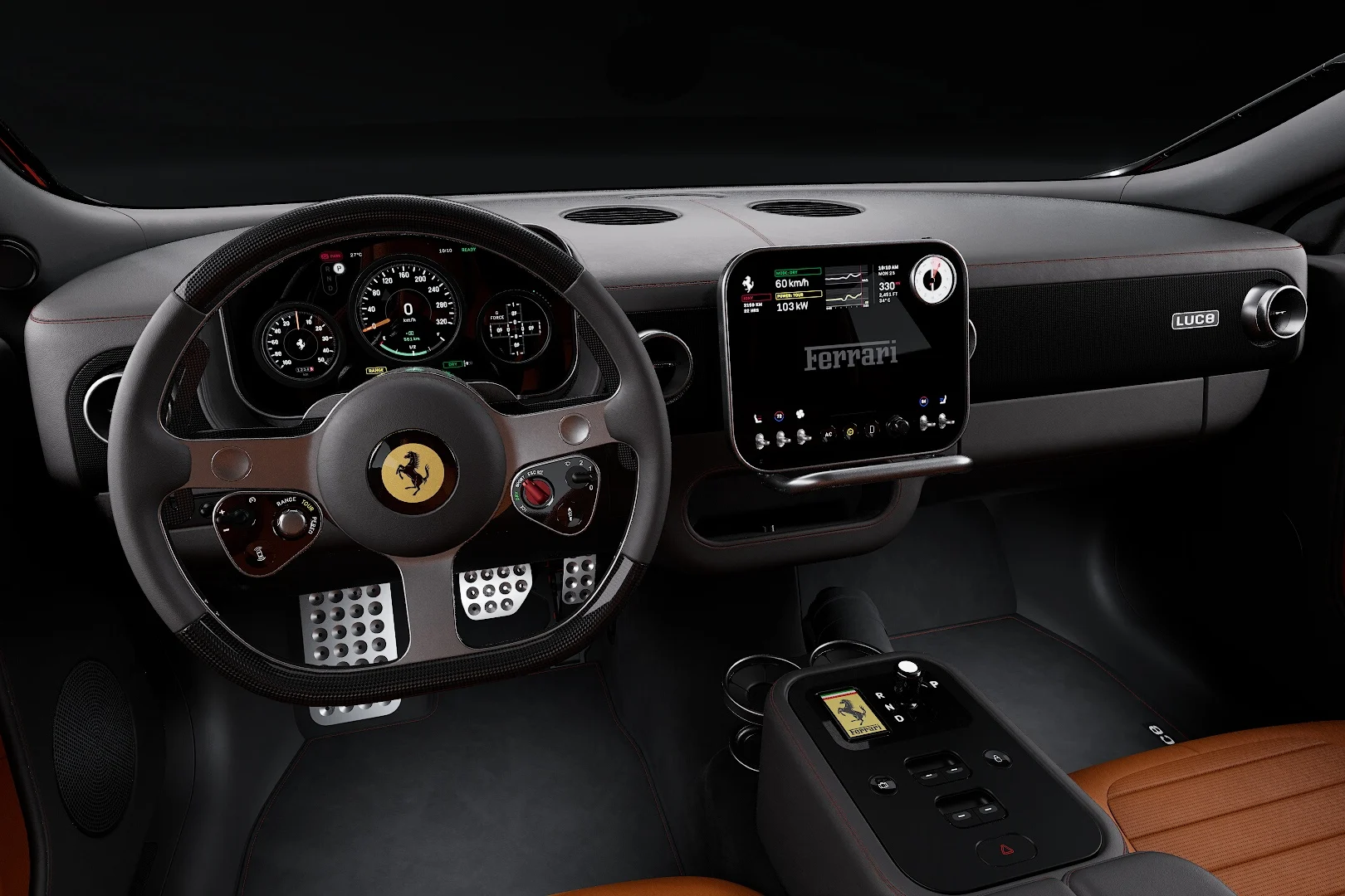 Ferrari Luce, electric supercar, Venuum tuning, aerodynamic kit, EV performance, luxury car upgrades, high-performance EV 7