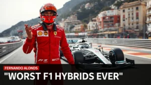 Fernando Alonso, F1 hybrid, Formula 1 regulations, Monaco Grand Prix, energy recovery system, ERS controversy, hybrid race car, Formula 1 technology 1