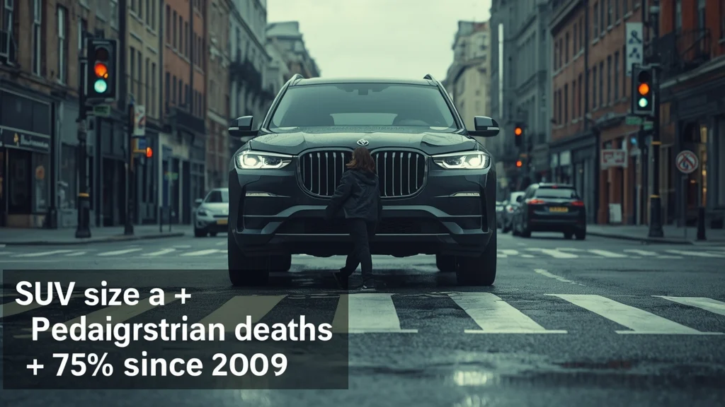 large SUVs, pedestrian fatalities, vehicle size safety, US traffic deaths, SUV crash risk, pickup trucks, automotive safety research 1