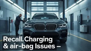 BMW iX3, electric SUV, BMW recall, charging issue, airbag fault, safety incident 1