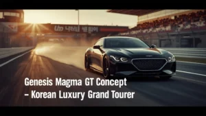 Genesis Magma GT Concept, Korean luxury car, grand tourer concept, high performance sports car, automotive design, concept car 2025, athletic elegance 1