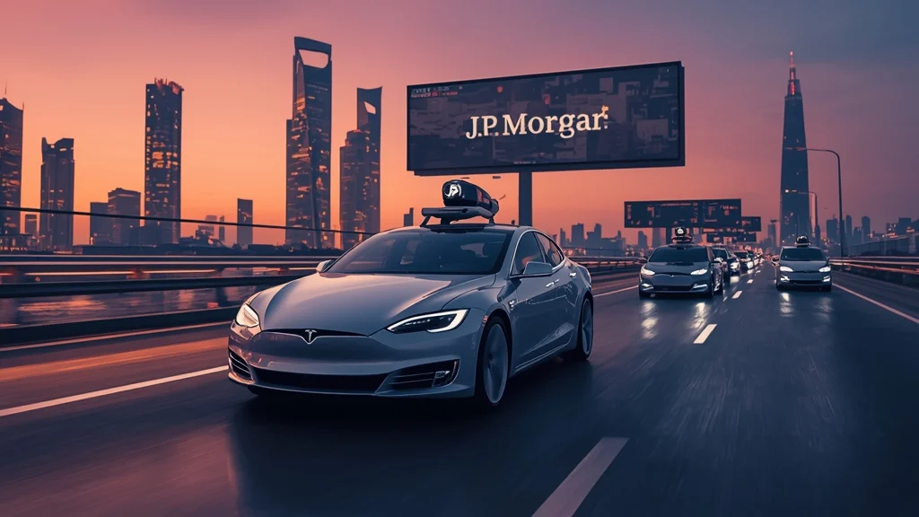 Tesla stock, J.P. Morgan rating, autonomous driving, AI, robotaxi, electric vehicles, Elon Musk, SpaceX IPO 1