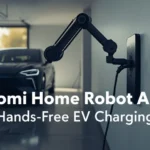 Xiaomi robot charger, automatic EV charging, home charging robot, electric vehicle charging robot, smart EV charger, autonomous car charging, robot arm charger 1