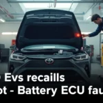 Subaru recall, Toyota EV recall, Lexus recall, battery ECU fault, electric vehicle safety, NHTSA recall, high-voltage battery ECU, Denso 1