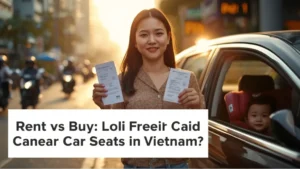 child car seat, car seat rental Vietnam, baby car seat purchase, ISOFIX car seat, Vietnam traffic safety law, infant car seat hire, child safety seat Vietnam 1