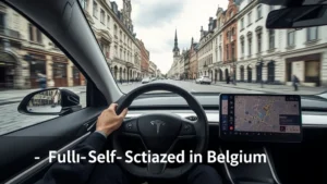 Tesla FSD Belgium, Full Self-Driving, Tesla autonomous driving, European car market, Belgium vehicle regulation, Tesla EU expansion, supervised FSD 1