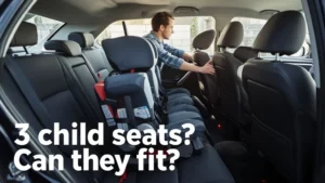compact SUV, child car seat, three child seats, family car, Toyota Corolla Cross, VinFast VF5, car seat installation, urban SUV 1