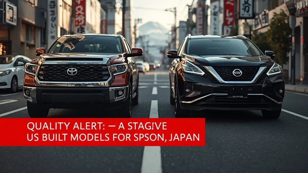 Toyota Tundra, Nissan Murano, US assembled cars, Japan car market, vehicle quality warning, import cars Japan, automotive standards 1
