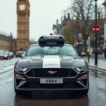 Uber robotaxi, London autonomous taxis, self-driving ride-hailing, Wayve AI, electric robotaxi, autonomous vehicles UK, Ford Mustang Mach-E 1