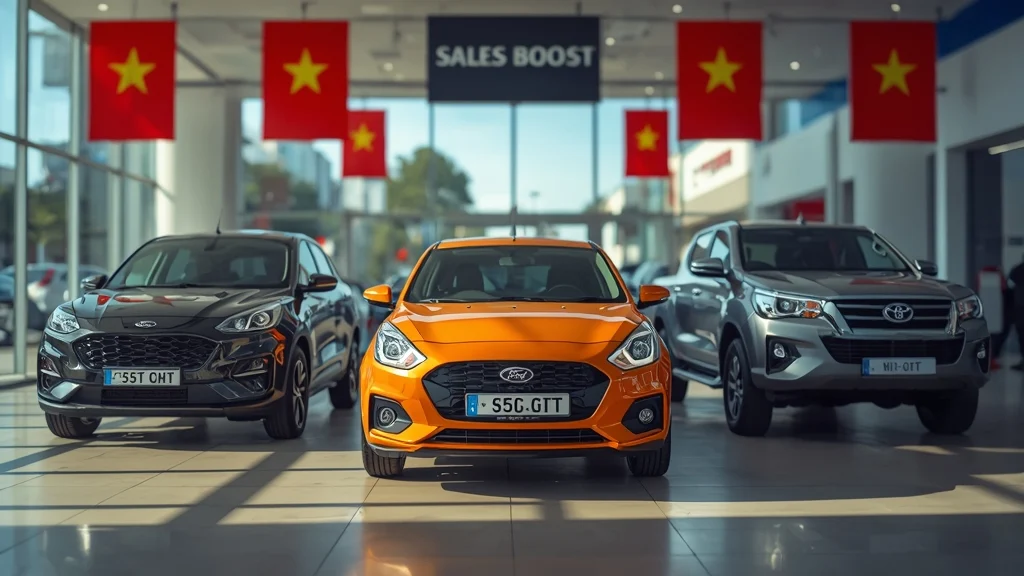 Vietnam car sales, Mustang Mach-E Vietnam, Suzuki Swift sales, Toyota Hilux Vietnam, 2026 automotive market, car price discounts, hybrid tax incentive Vietnam 1