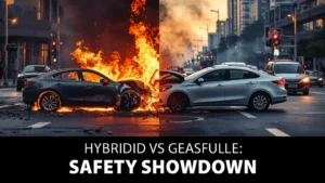 Mazda 3 crash, BYD Qin L accident, electric car safety, hybrid vs gasoline safety, China traffic collision, vehicle fire safety, Blade battery, automotive safety systems 1