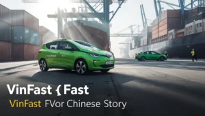 VinFast, electric vehicles, Green SM, car export, China port, European market, taxi fleet, Vietnam automotive 1